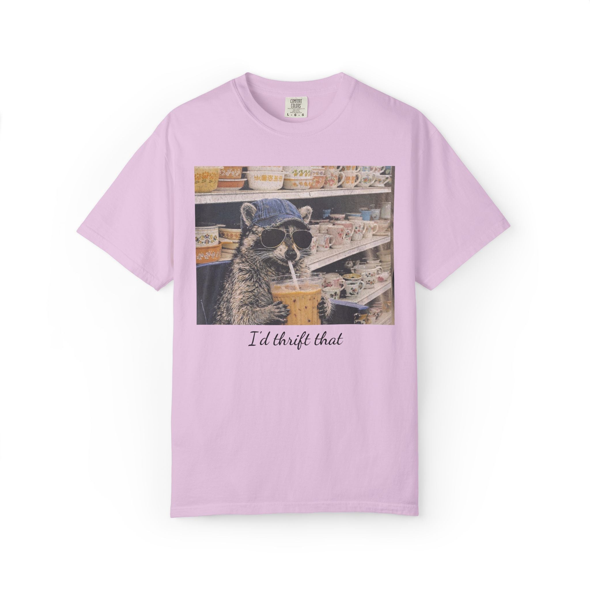 Raccoon Thrift Finds Tee — "I’d thrift that" Graphic T-Shirt