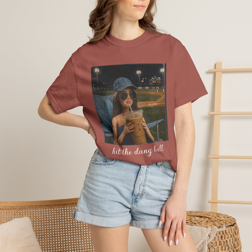 Hit the Dang Ball Baseball T-Shirt — Funny Baseball Tee for Players & Fans