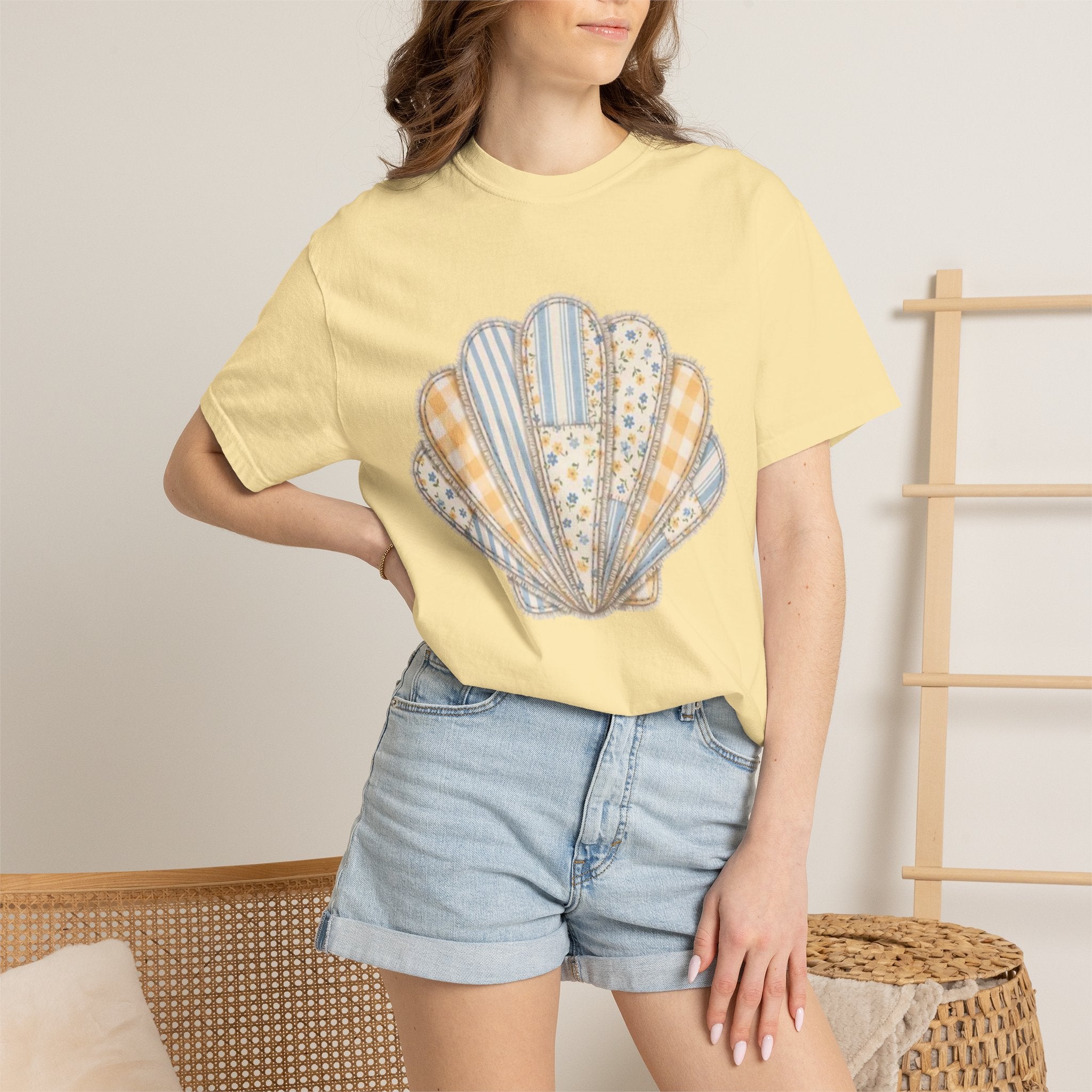 Seaside Patchwork Seashell Tee