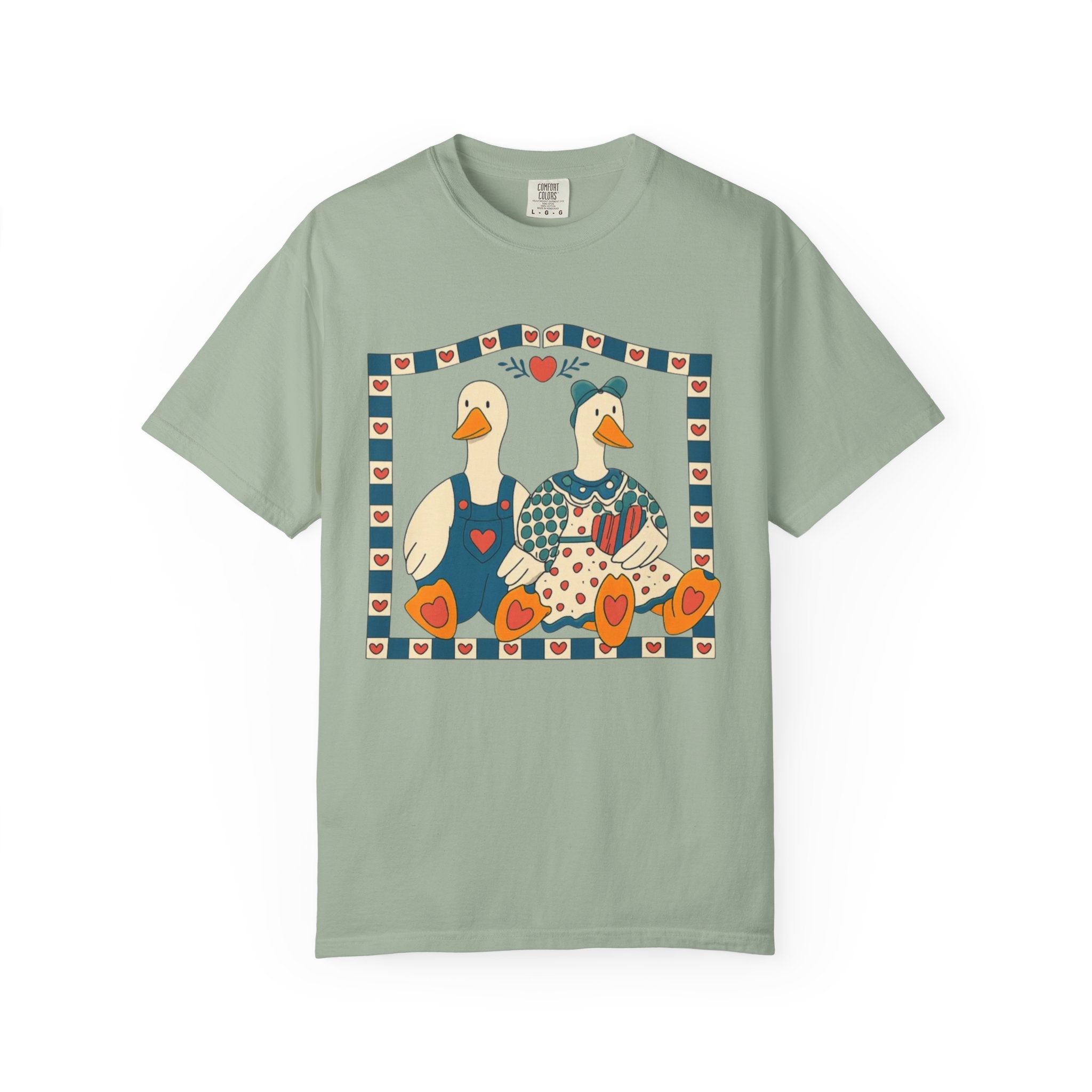 Folk Art Goose Couple T-Shirt