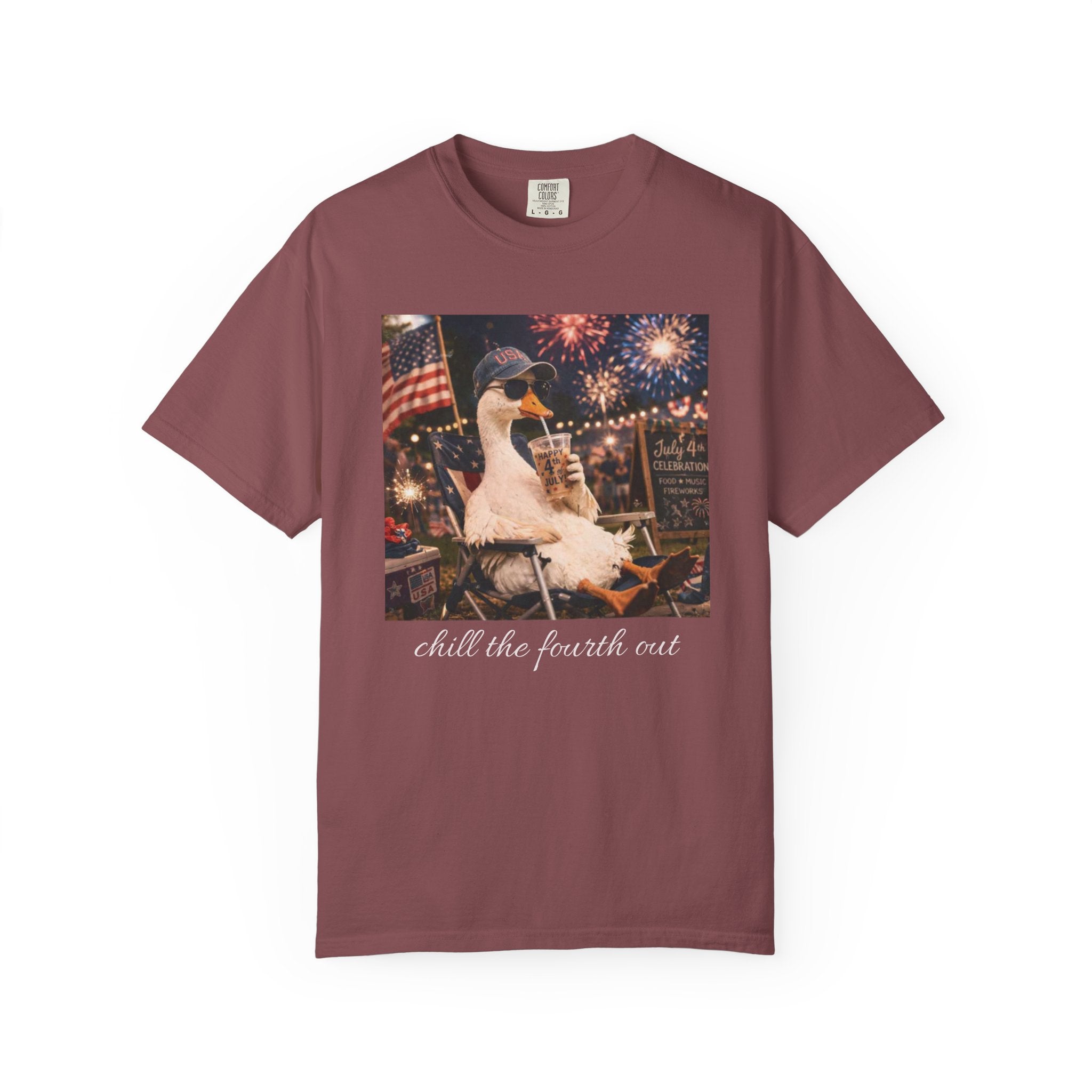 Fourth of July Duck T-Shirt — "Chill the Fourth Out"