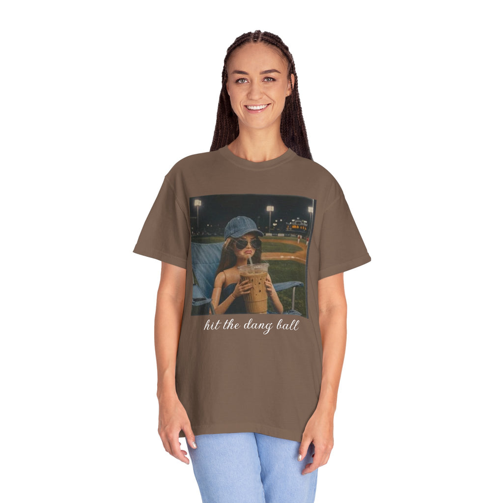 Hit the Dang Ball Baseball T-Shirt — Funny Baseball Tee for Players & Fans
