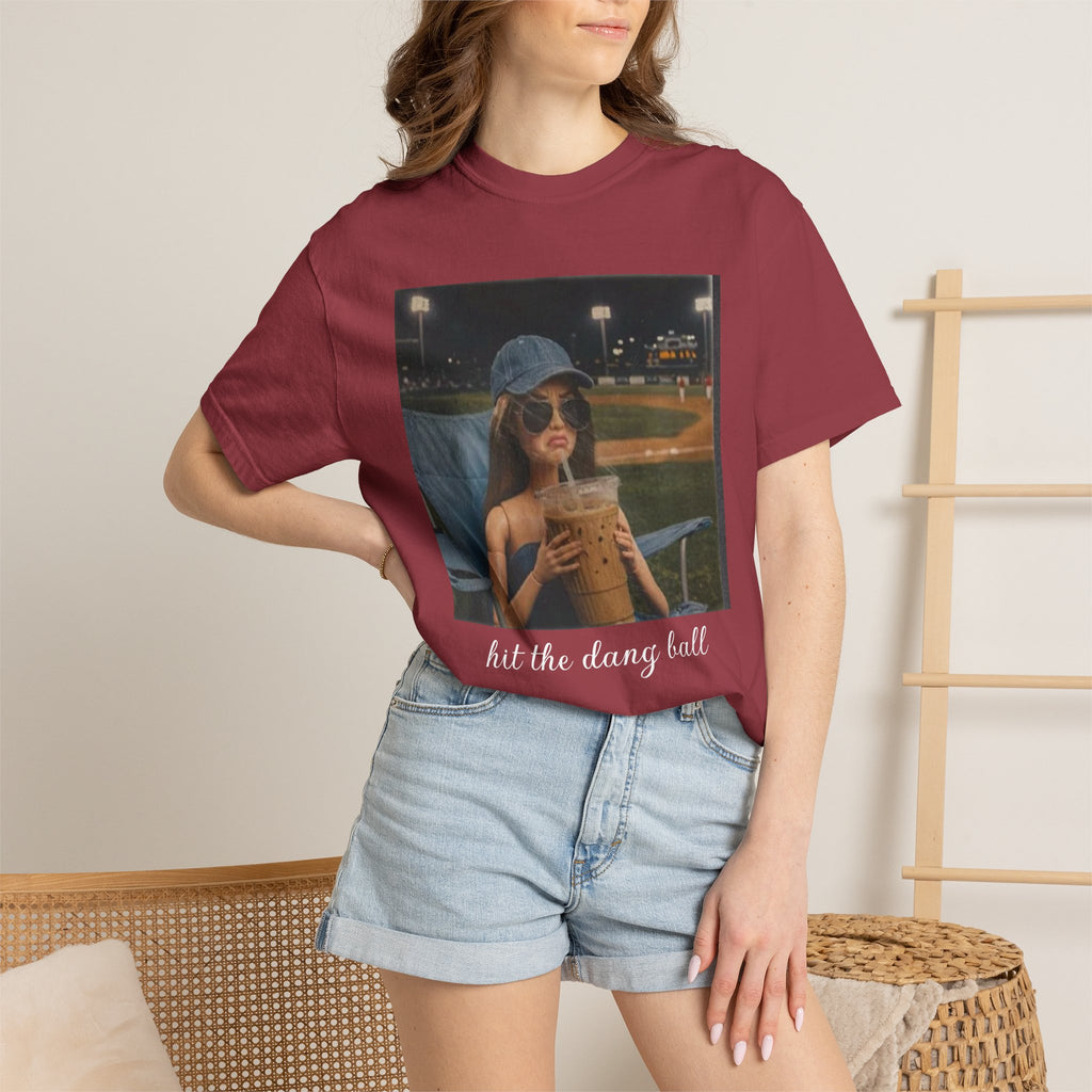 Hit the Dang Ball Baseball T-Shirt — Funny Baseball Tee for Players & Fans