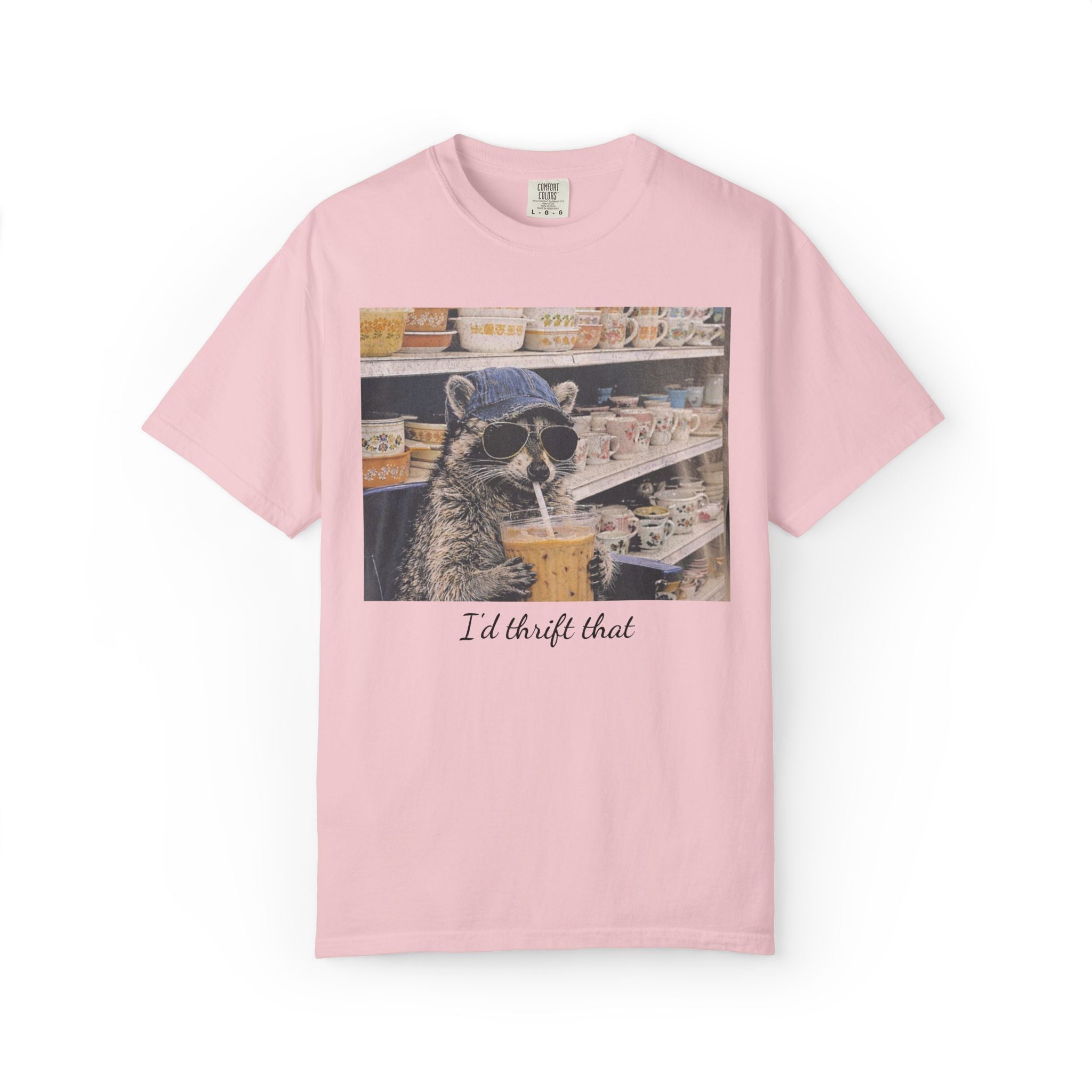 Raccoon Thrift Finds Tee — "I’d thrift that" Graphic T-Shirt