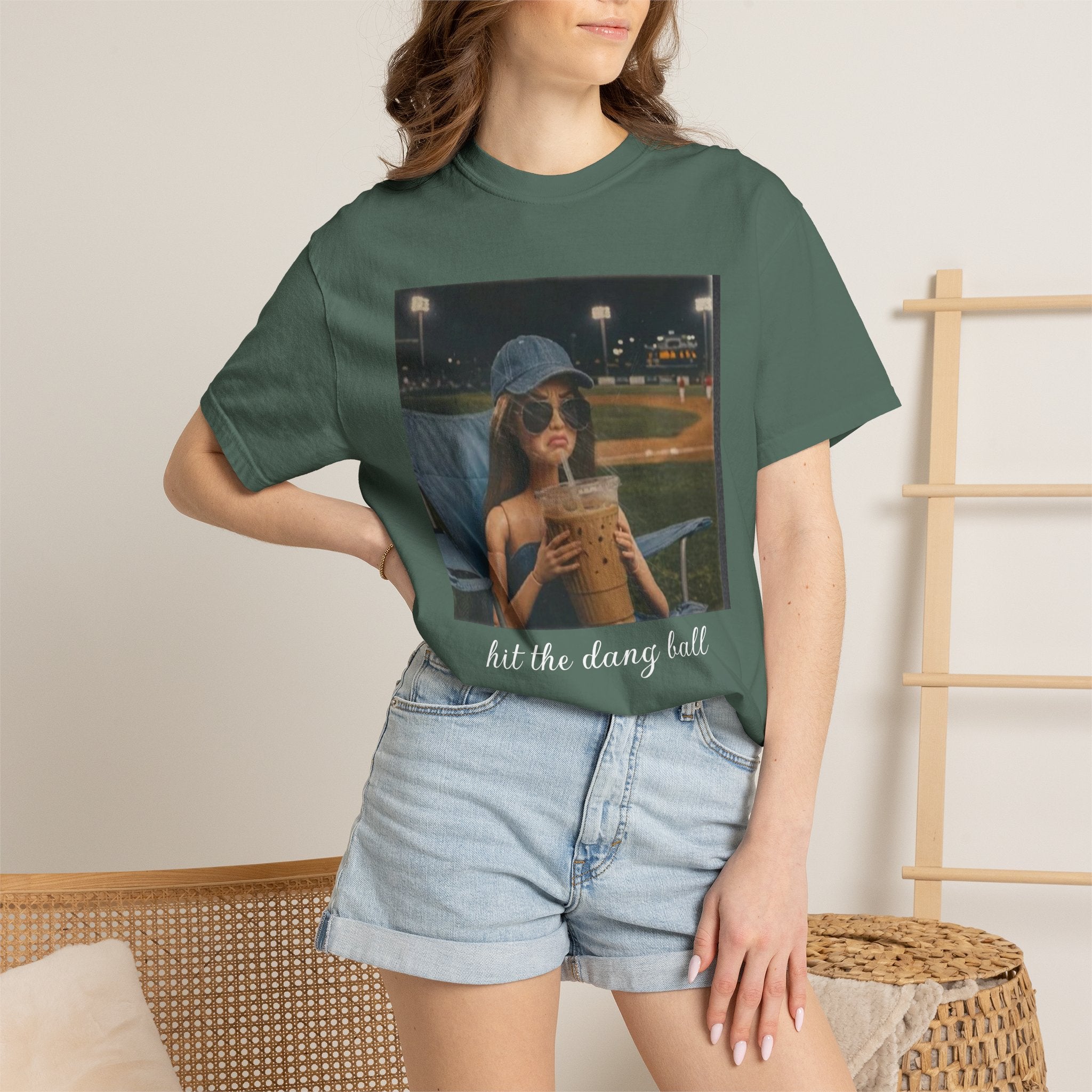 Hit the Dang Ball Baseball T-Shirt — Funny Baseball Tee for Players & Fans