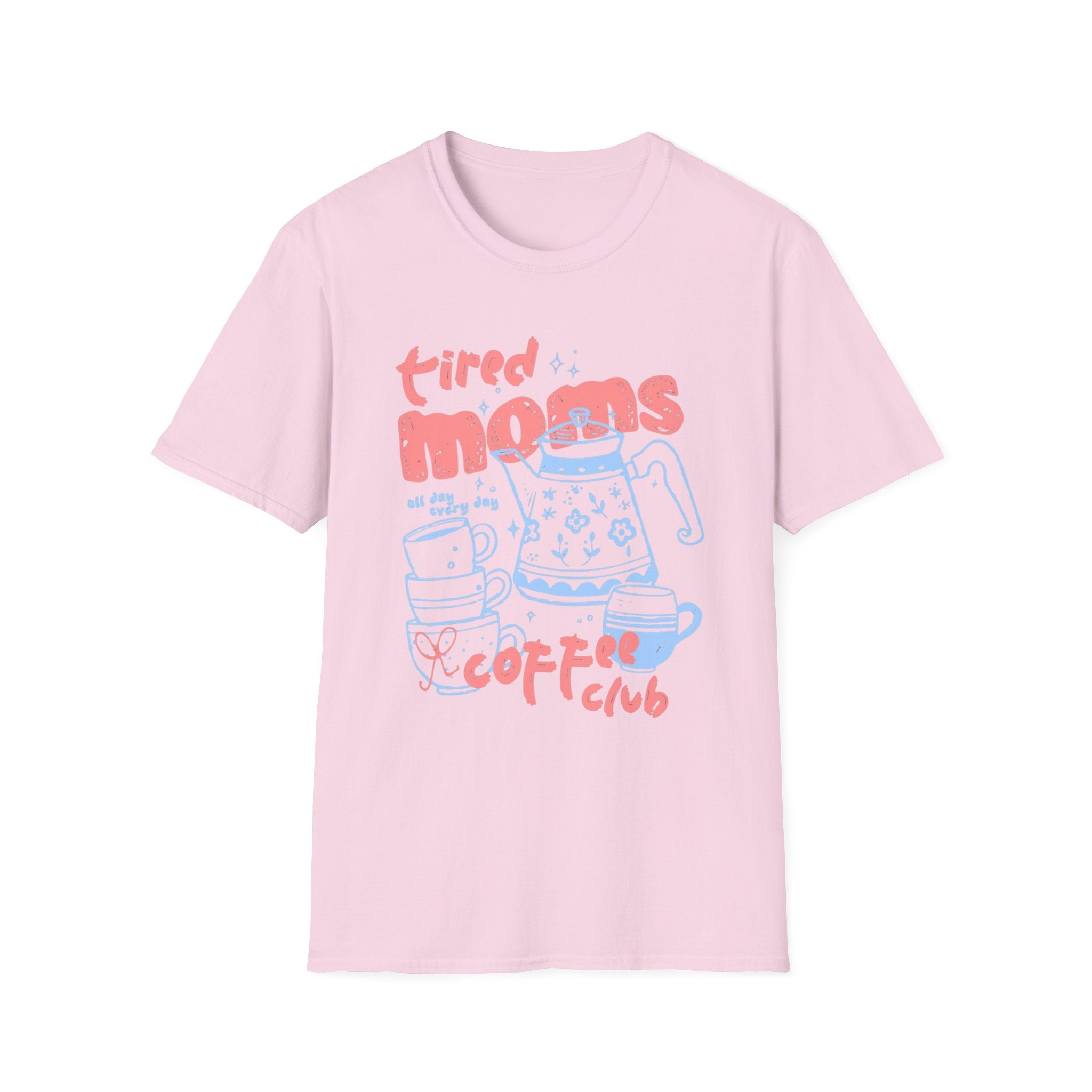 "Tired Moms Coffee Club" Cute Retro Coffee Graphic Tee