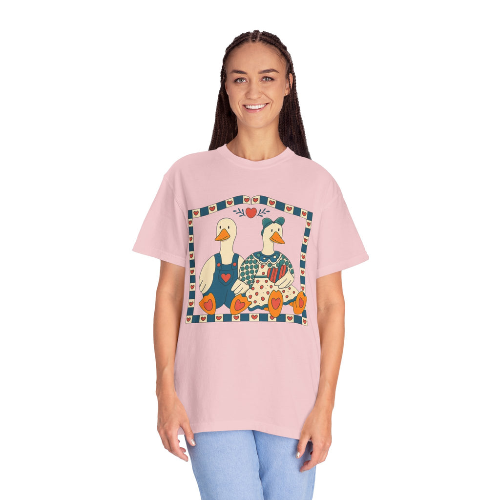Folk Art Goose Couple T-Shirt