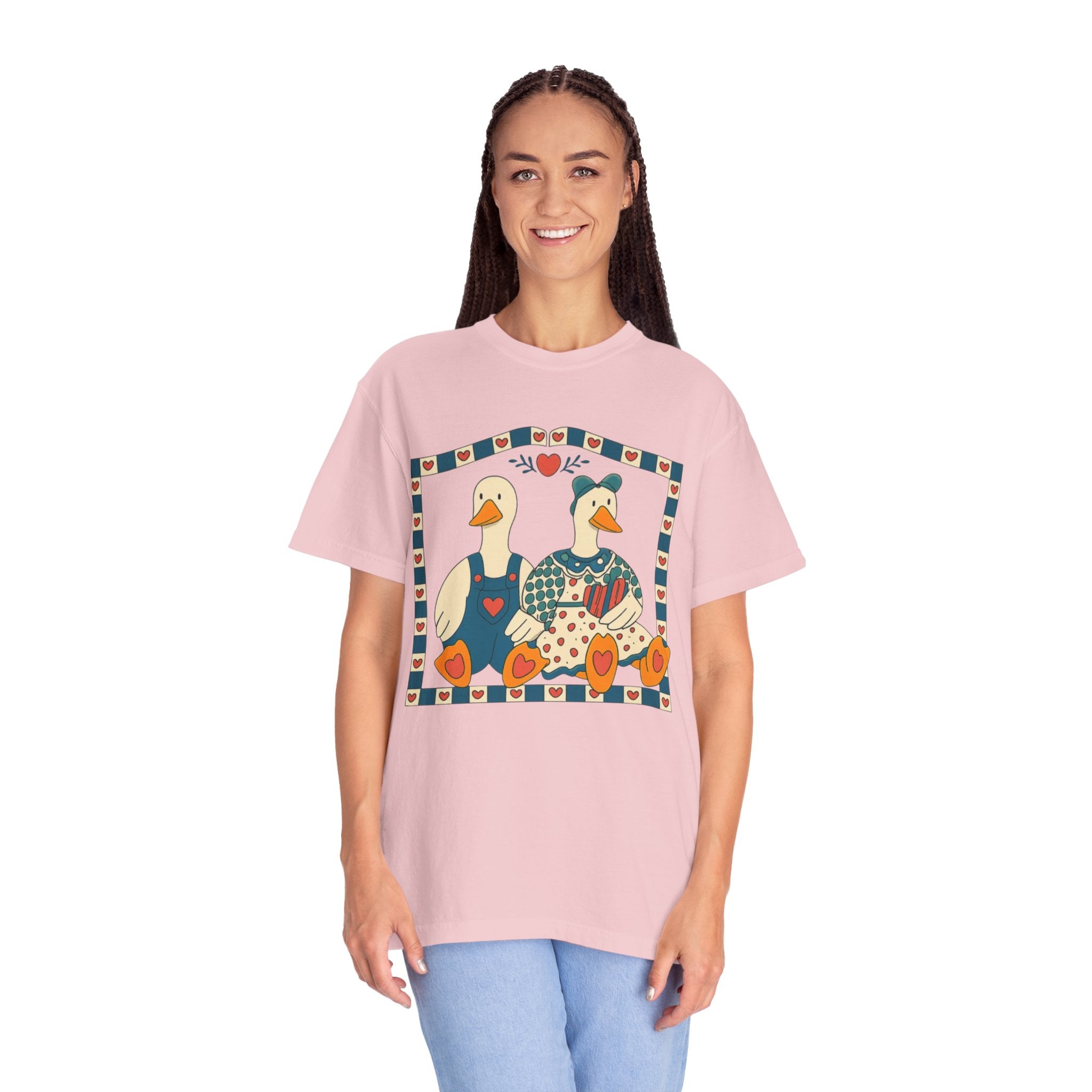 Folk Art Goose Couple T-Shirt