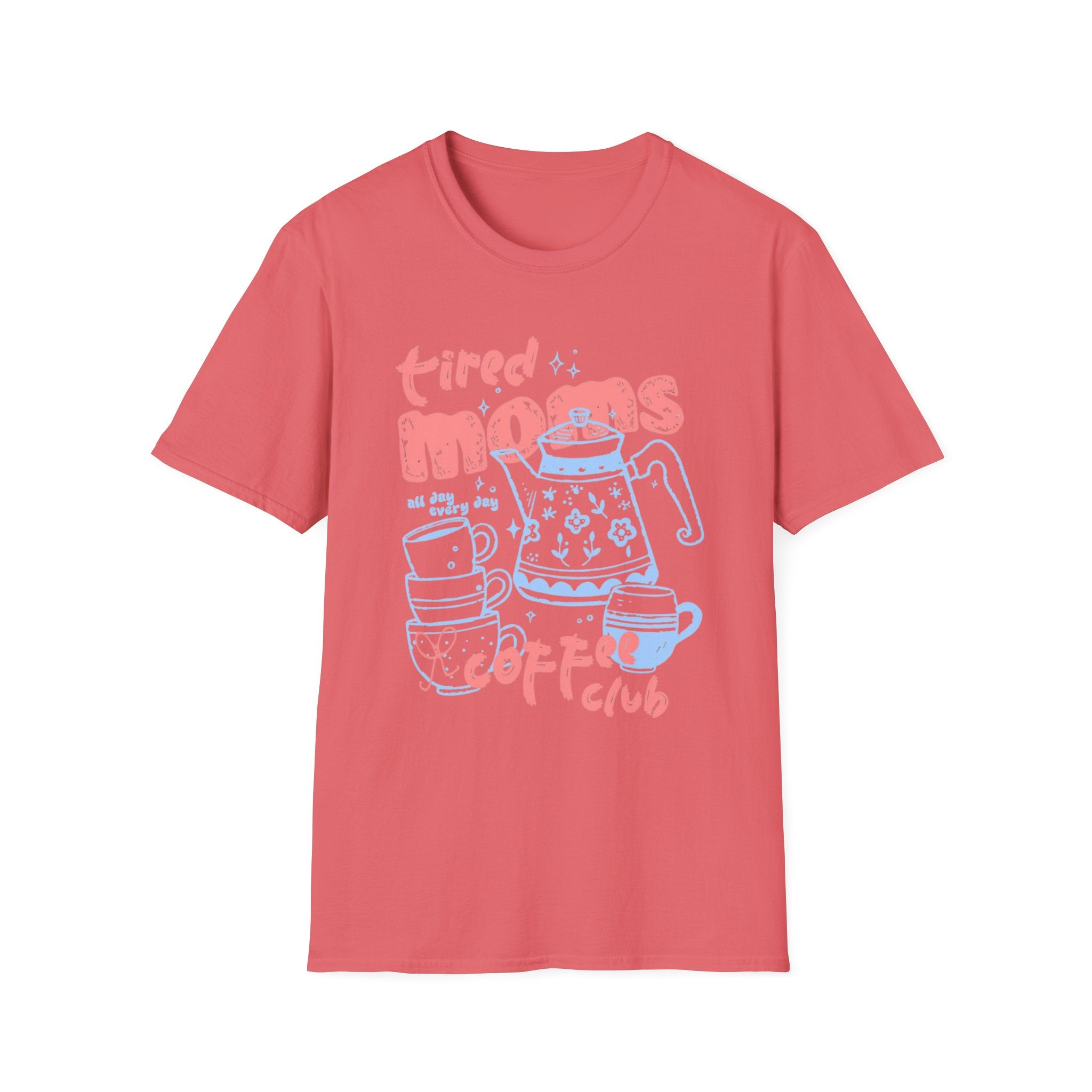 "Tired Moms Coffee Club" Cute Retro Coffee Graphic Tee