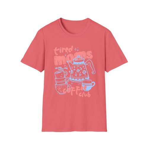 "Tired Moms Coffee Club" Cute Retro Coffee Graphic Tee