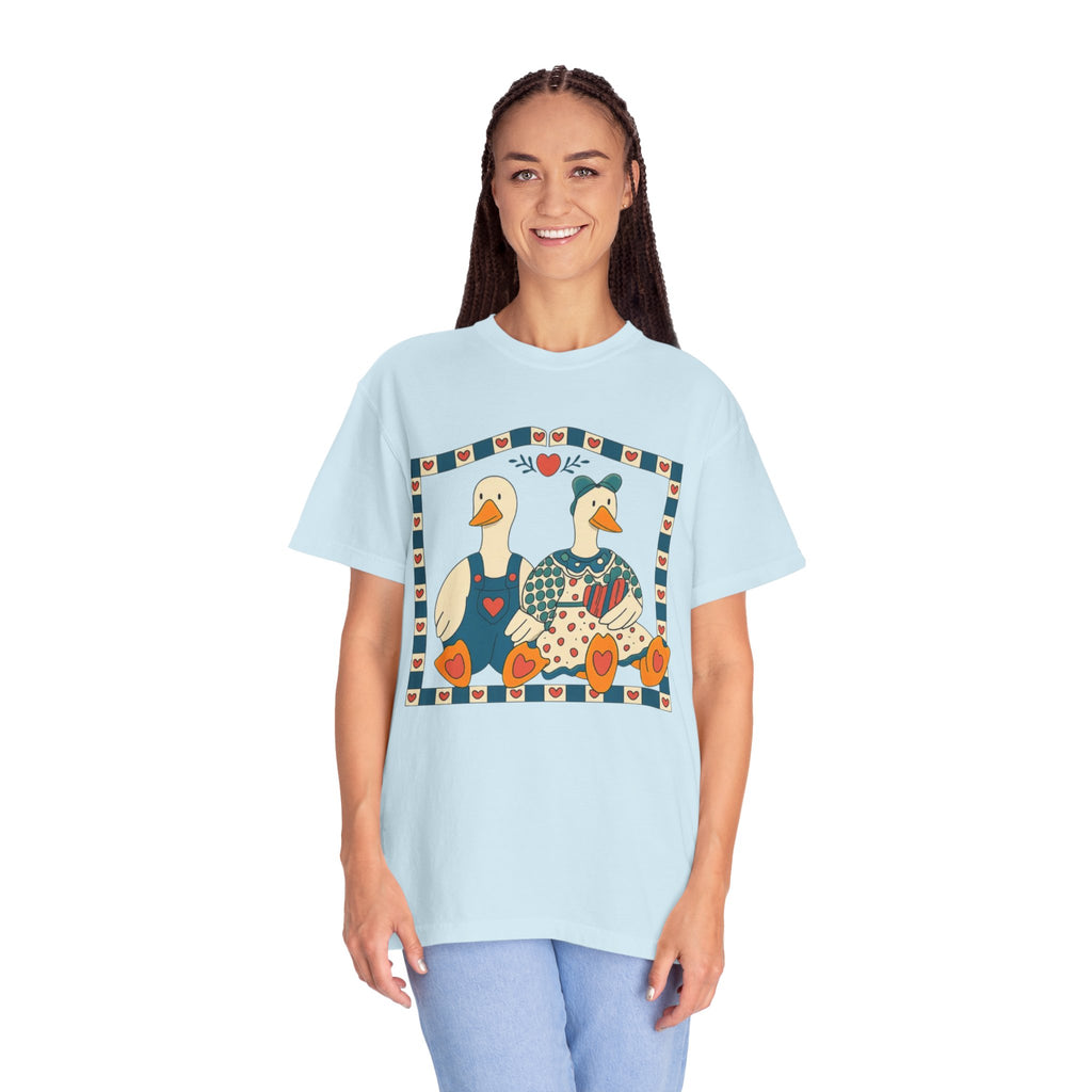 Folk Art Goose Couple T-Shirt